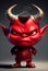 Cute and angry Devil, Satan 3d cartoon character