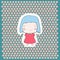 Cute Angry Gloomy Candy Blue Hair Cartoon Baby Girl