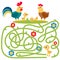 Cute animal educational maze game