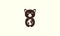 Cute animal honey bear with earth logo symbol icon vector graphic design illustration