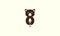 Cute animal honey bear with garden logo symbol icon vector graphic design illustration