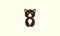 Cute animal honey bear with light logo symbol icon vector graphic design illustration