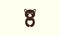 Cute animal honey bear with love shape logo symbol icon vector graphic design illustration