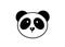 Cute animal panda logo design