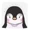 Cute animal penguin face. For print on the T-shirt, phone case, for the children`s room, for greeting cards.