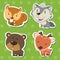 Cute animal stickers 07