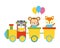 Cute animal train toys