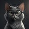 cute animal wearing glasses It\'s an interesting picture