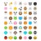 Cute animals collection vector graphic