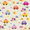 Cute animals driving cars note book paper kids pattern