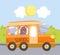 cute animals school bus