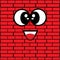 Cute animation brick wall