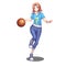 Cute Anime Basketball Sport Girl