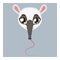 Cute anteater avatar with flat colors