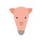 Cute anteater cartoon flat style icon vector design