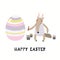 Cute anteater Easter card