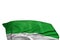 Cute any holiday flag 3d illustration - Sierra Leone flag with large folds lie in the bottom isolated on white