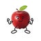 Cute apple, Funny bodybuilder, Healthy lifestyle