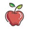 Cute apple vector backgroun, fresh apple