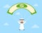 Cute Arab Saudi guy jumping parachute by using dollar bill in sk