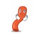 A cute arrogant caricature design of appendix having confident gesture