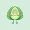 Cute artichoke character. Cartoon vector isolated illustration