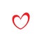 Cute and artistic love icon or symbol logo concept