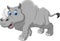 Cute artoon rhino