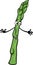 Cute asparagus vegetable cartoon illustration
