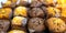 cute assortment of muffins close up