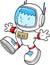 Cute Astronaut Color Cartoon boy Vector