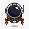 cute astronaut design flying with jetpack