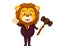Cute Auction Animal Cartoon Character Illustration - Lion
