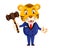 Cute Auction Animal Cartoon Character Illustration - Tiger