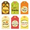 Cute autumn gift tags bundle in traditional colors