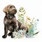 Cute Baby animal Labrador Retriever - A friendly and loyal breed that is great with families and loves to play.