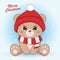 Cute baby bear winter clothes