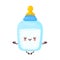 Cute baby bottle with nipple pacifier meditate