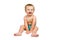 Cute Baby Boy Isolated Wearing Cloth Diaper