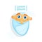 Cute Baby Boy Swaddled Toddler Happy Cartoon Infant