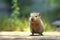 Cute baby capybara. Generative AI