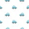 Cute baby cars pattern seamless kids background. Blue cartoon cars on white. Baby boys design vector