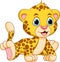 Cute baby cheetah cartoon