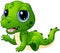 Cute baby crocodile cartoon