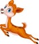 Cute baby deer cartoon jumping