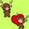 Cute baby deer cartoon set pack