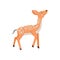Cute baby deer illustration. woodland animal vector illustration
