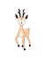 Cute baby deer. Isolated illustration forest animal. Fawn