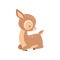 Cute Baby Deer Sleeping, Adorable Forest Fawn Animal Vector Illustration