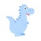Cute baby dinosaur vector illustration